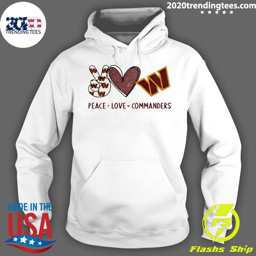 Peace Love Washington Commanders Football 2026 Shirt