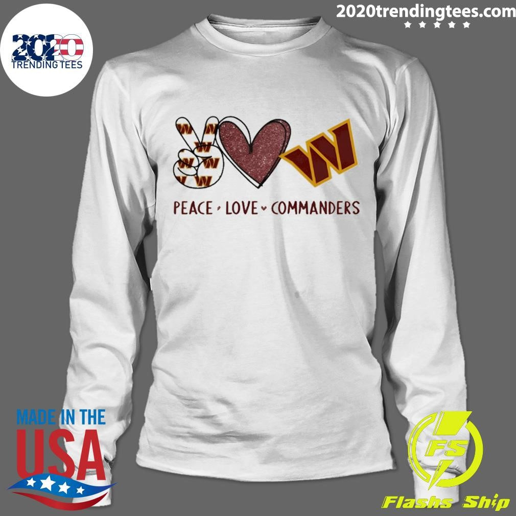 Peace Love Washington Commanders Football 2026 Shirt