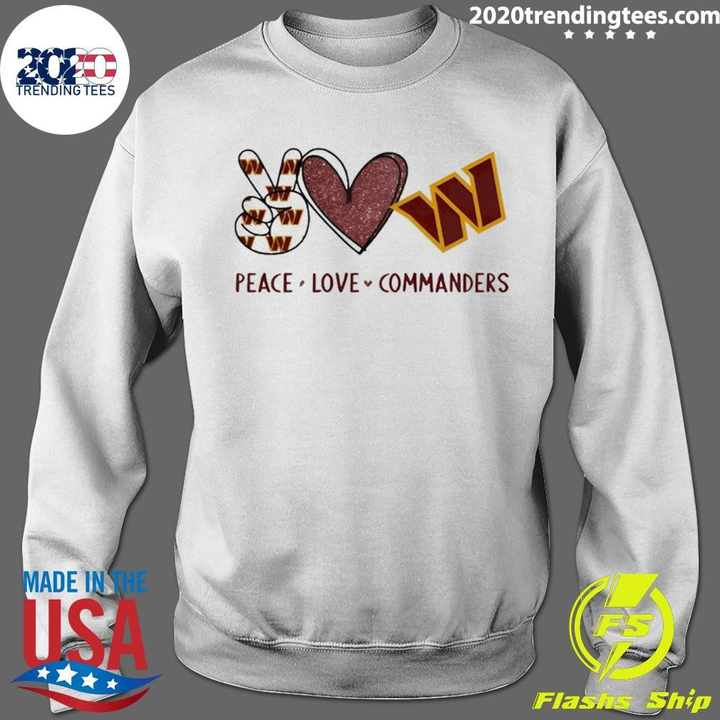 Peace Love Washington Commanders Football 2026 Shirt