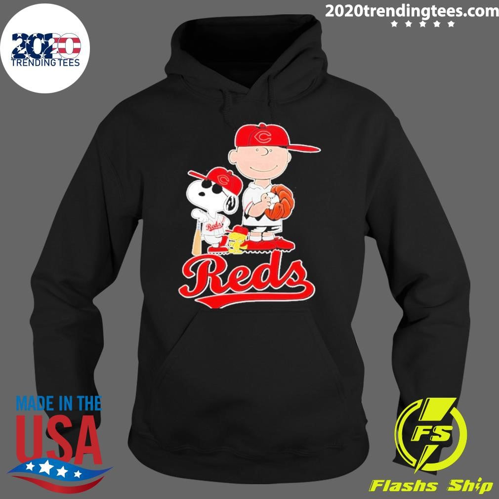 Peanuts Characters X Cincinnati Reds Baseball Shirt