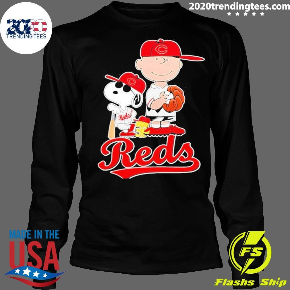 Peanuts Characters X Cincinnati Reds Baseball Shirt