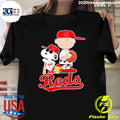 Peanuts Characters X Cincinnati Reds Baseball Shirt