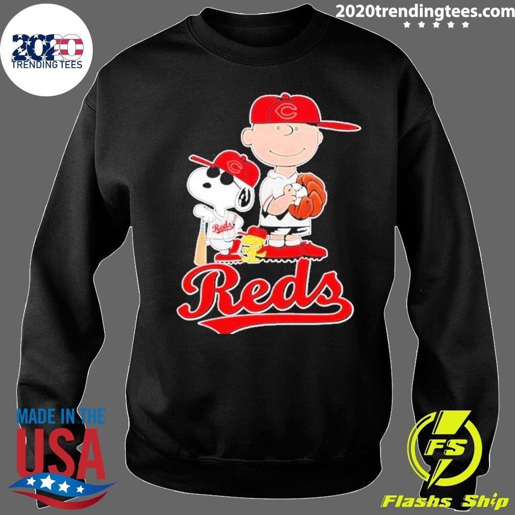 Peanuts Characters X Cincinnati Reds Baseball Shirt