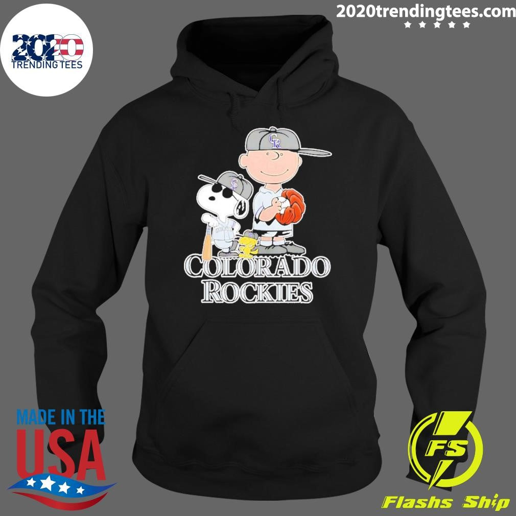 Peanuts Characters X Colorado Rockies Baseball Shirt