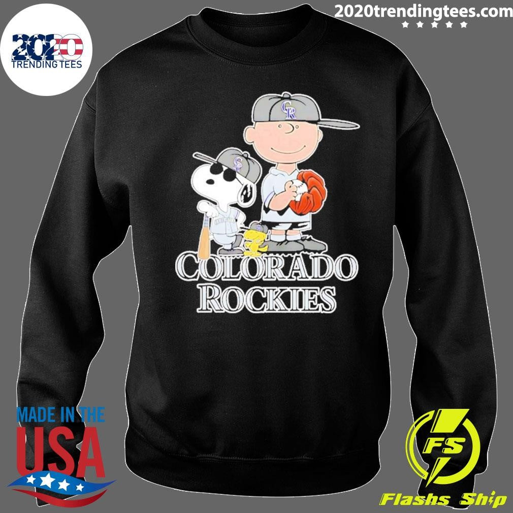 Peanuts Characters X Colorado Rockies Baseball Shirt