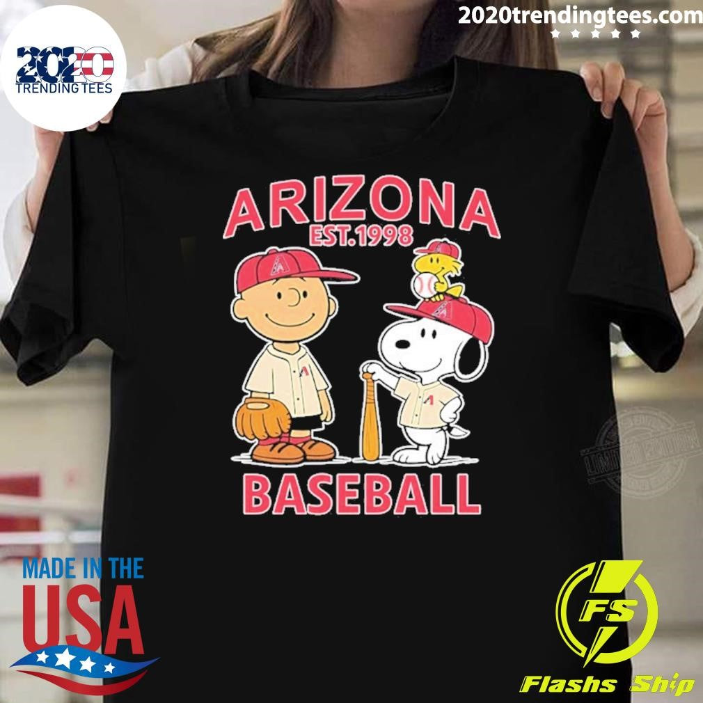 Peanuts X Arizona Diamondbacks Baseball Est 1998 Shirt