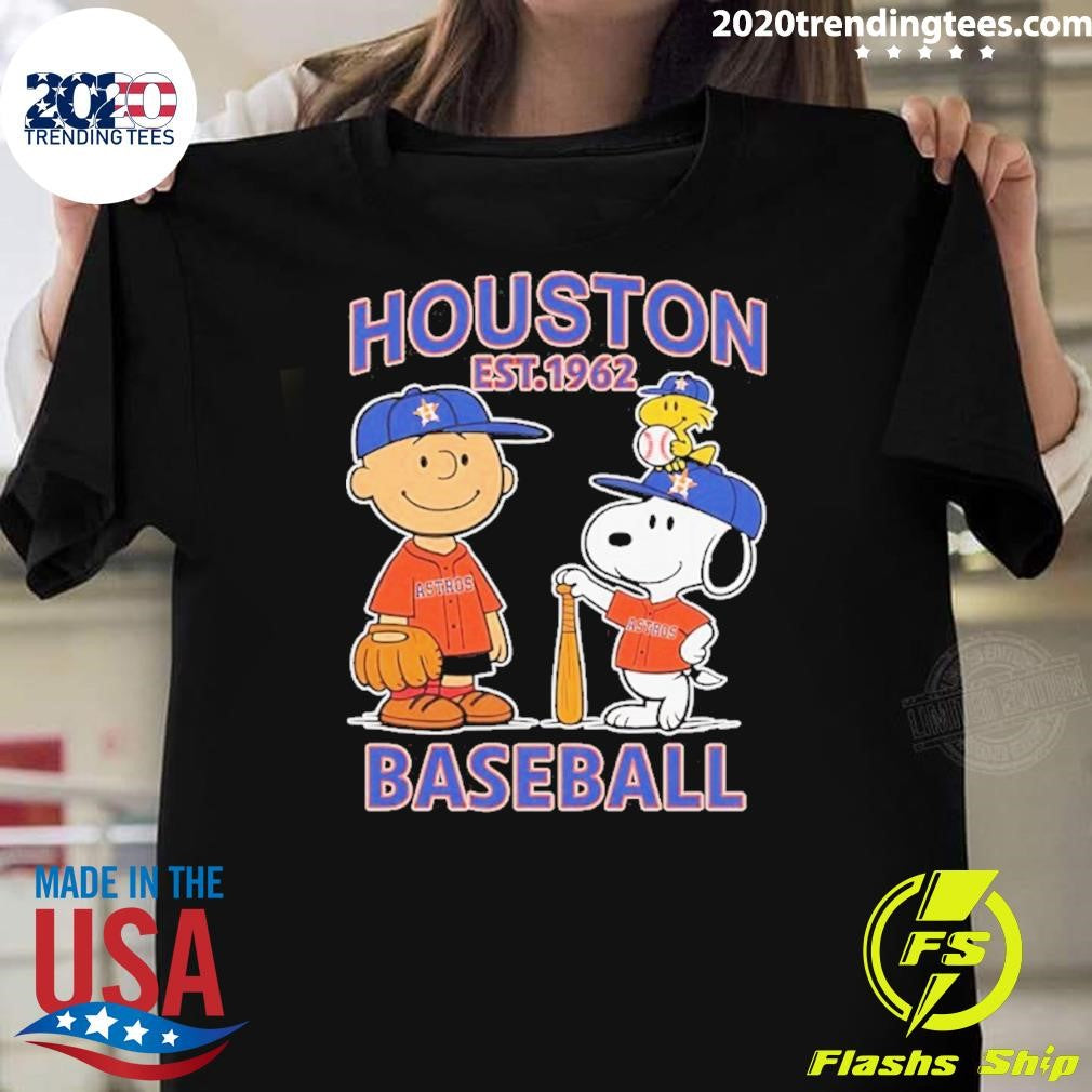 Peanuts X Houston Astros Baseball Est 1962 Shirt