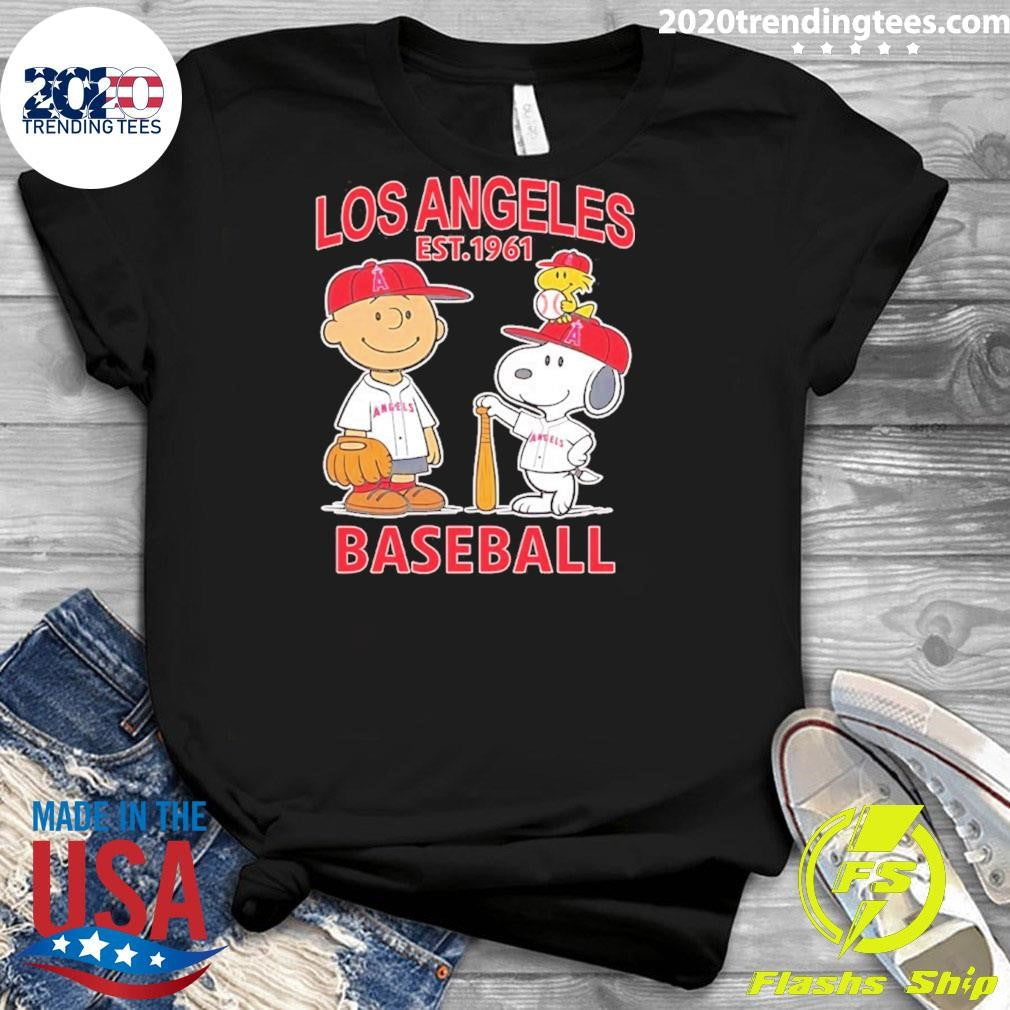 Peanuts X Los Angeles Angels Baseball Est 1961 Shirt