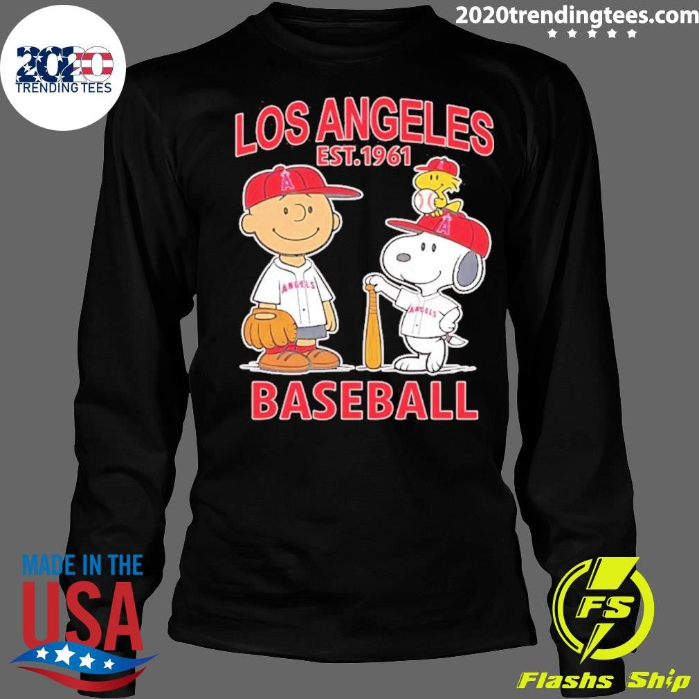Peanuts X Los Angeles Angels Baseball Est 1961 Shirt