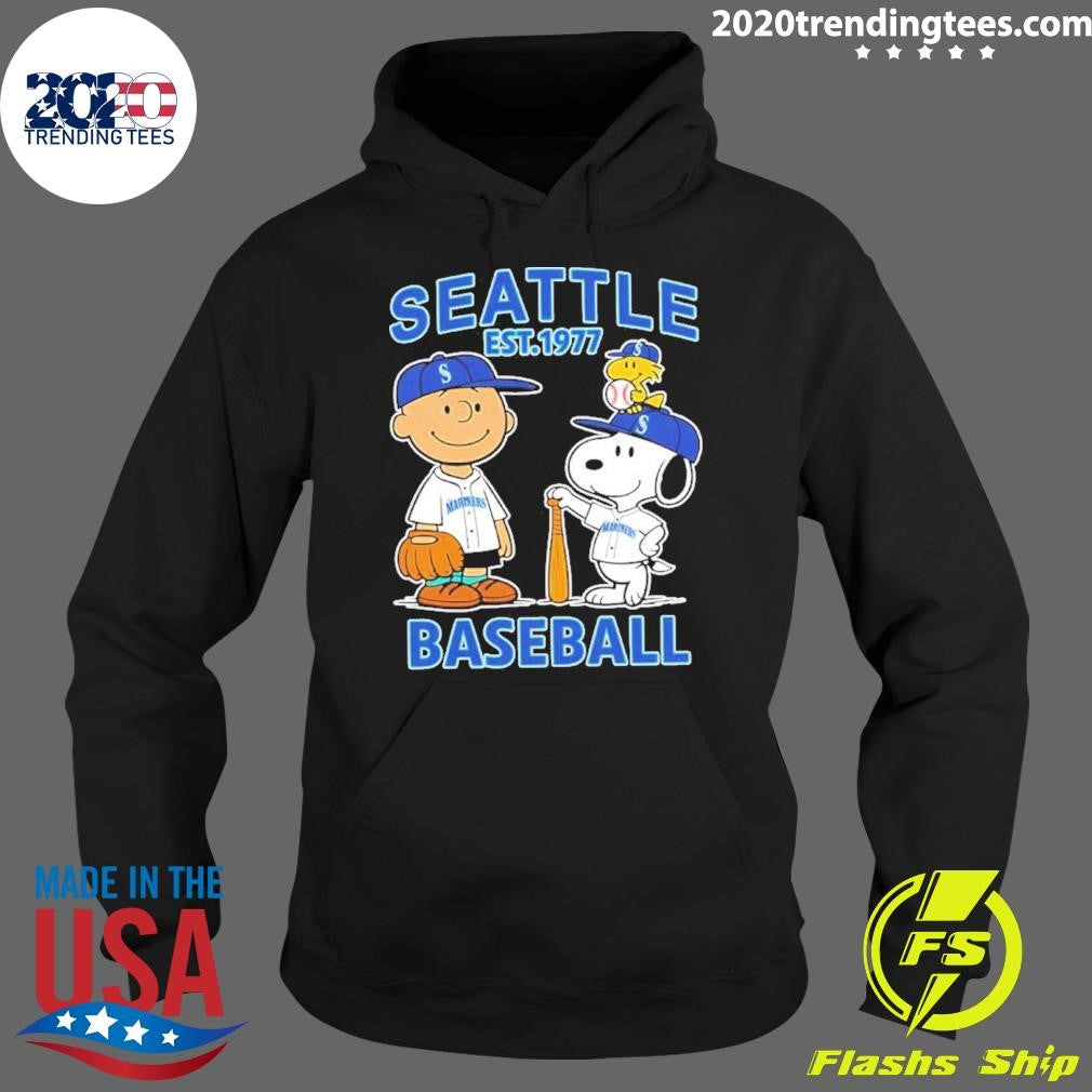 Peanuts X Seattle Mariners Baseball Est 1977 Shirt