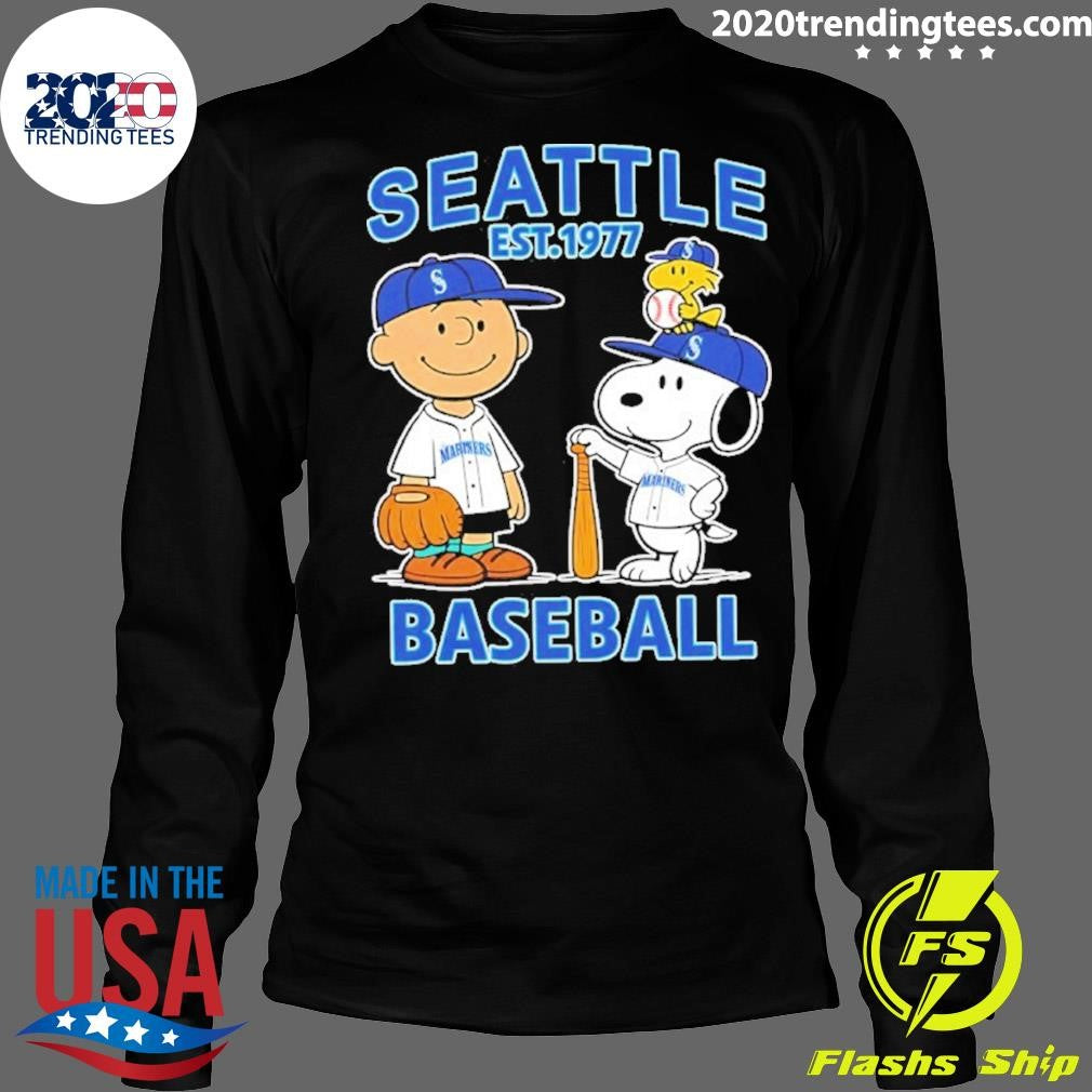 Peanuts X Seattle Mariners Baseball Est 1977 Shirt