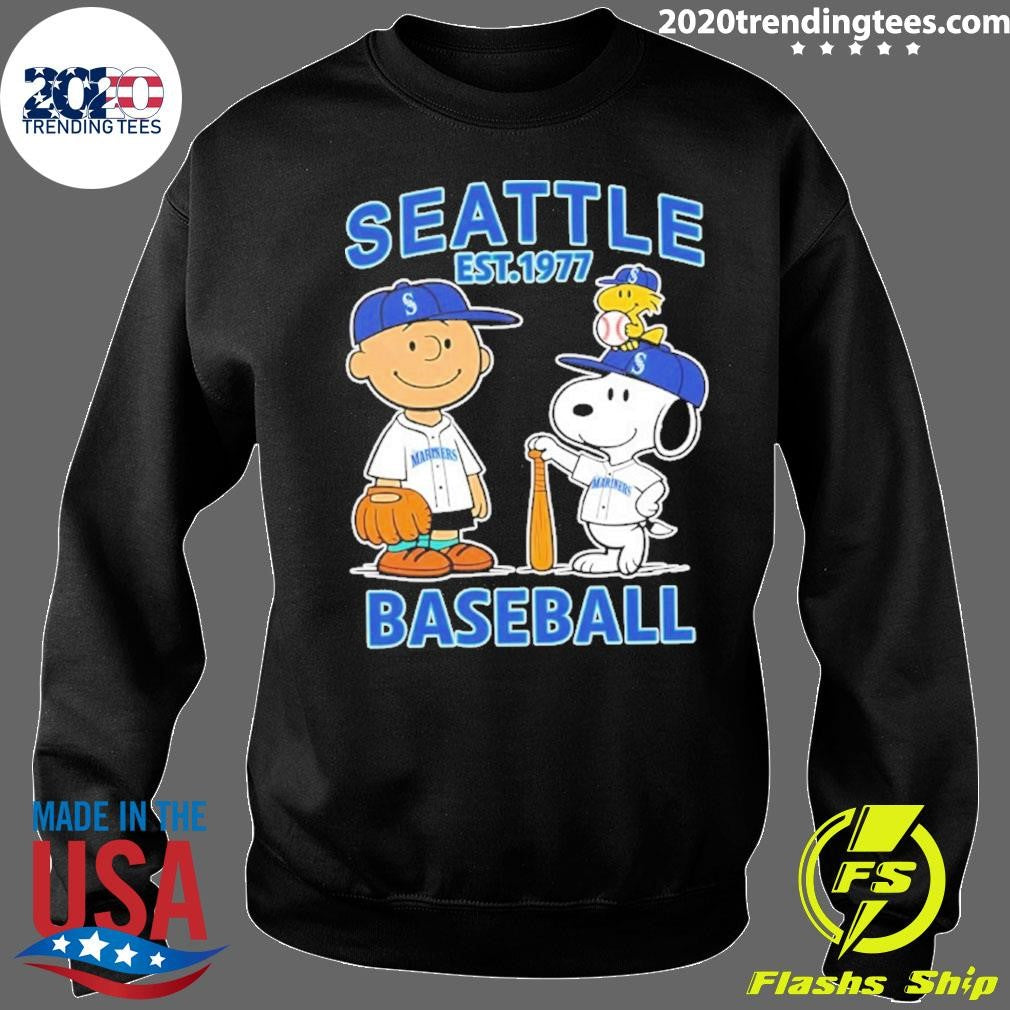Peanuts X Seattle Mariners Baseball Est 1977 Shirt