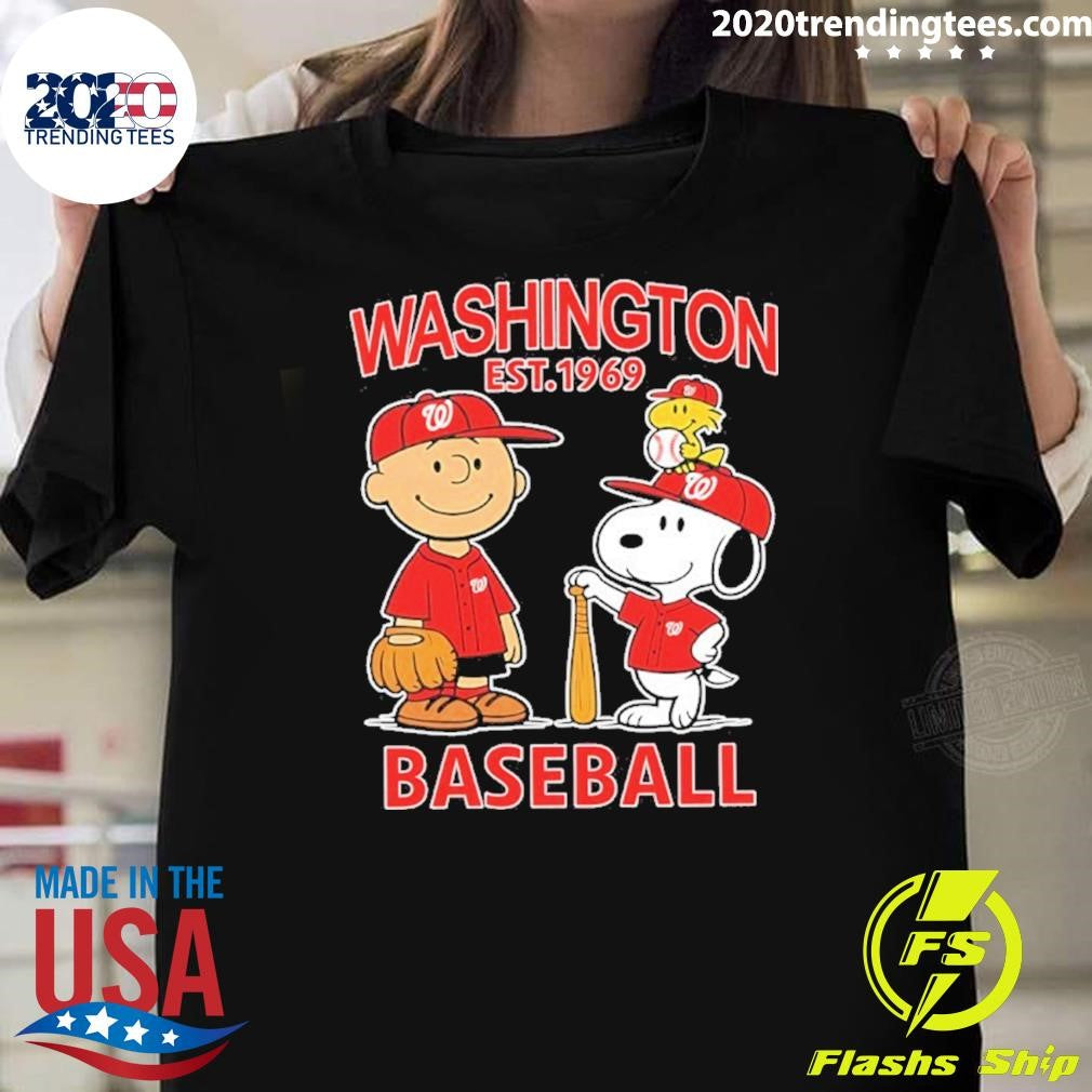 Peanuts X Washington National Baseball Est 1969 Shirt
