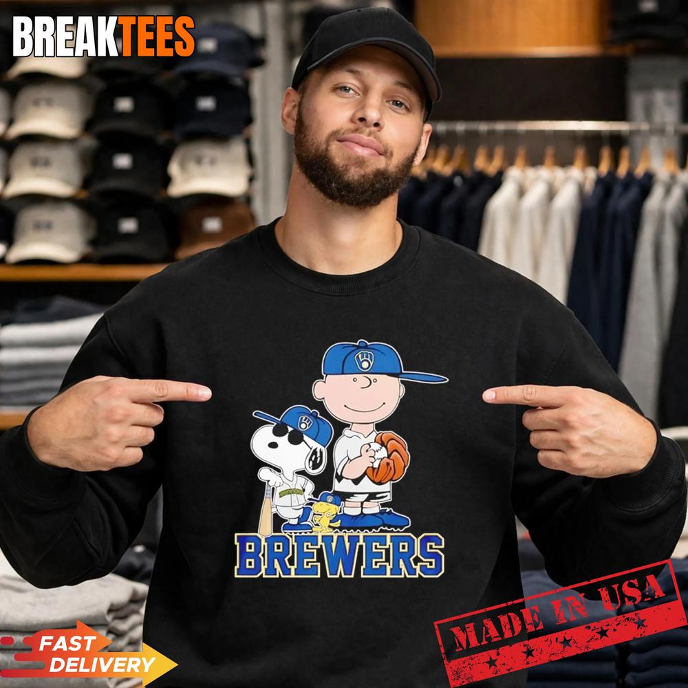 Peanuts characters x Milwaukee Brewers MLB 2026 cartoon Shirt