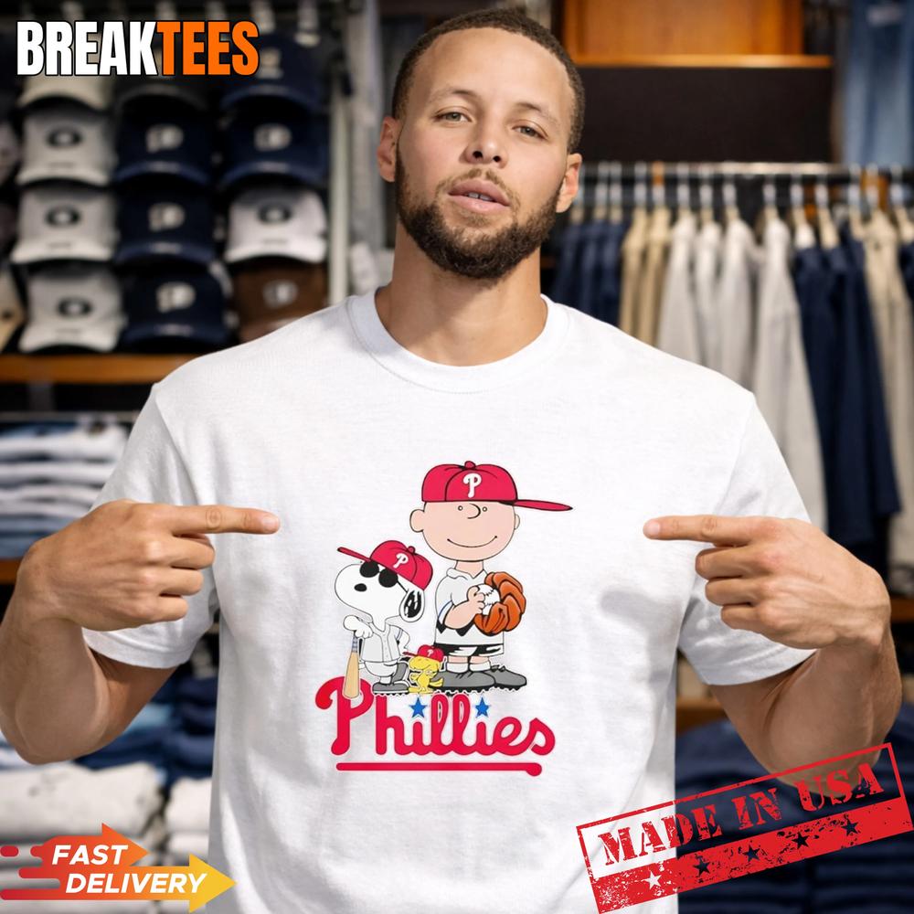 Peanuts characters x Philadelphia Phillies MLB 2026 cartoon Shirt