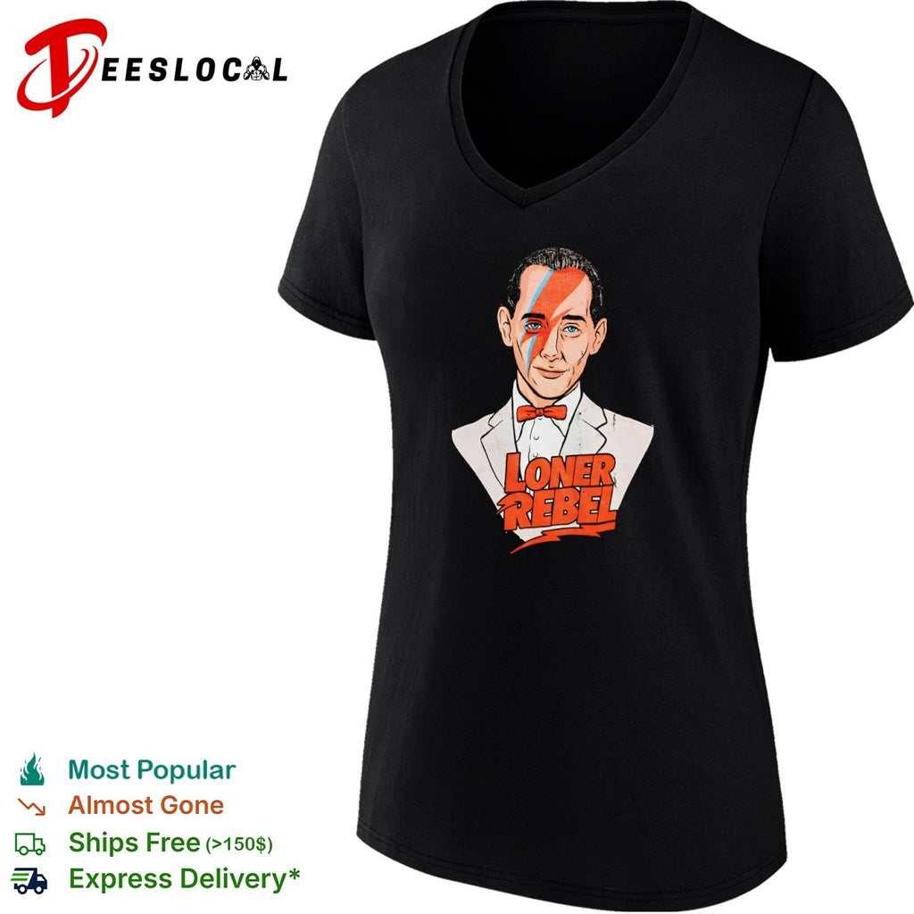 Pee-wee Herman David Bowie Aladdin Sane Loner Rebel Mashup Pop Culture shirt