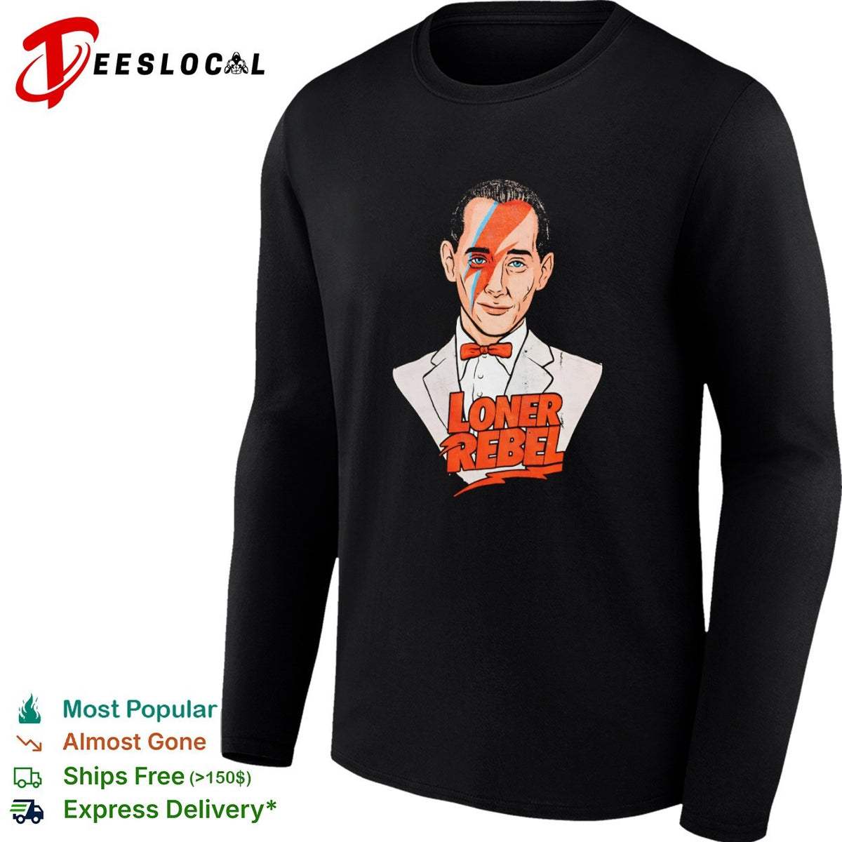 Pee-wee Herman David Bowie Aladdin Sane Loner Rebel Mashup Pop Culture shirt