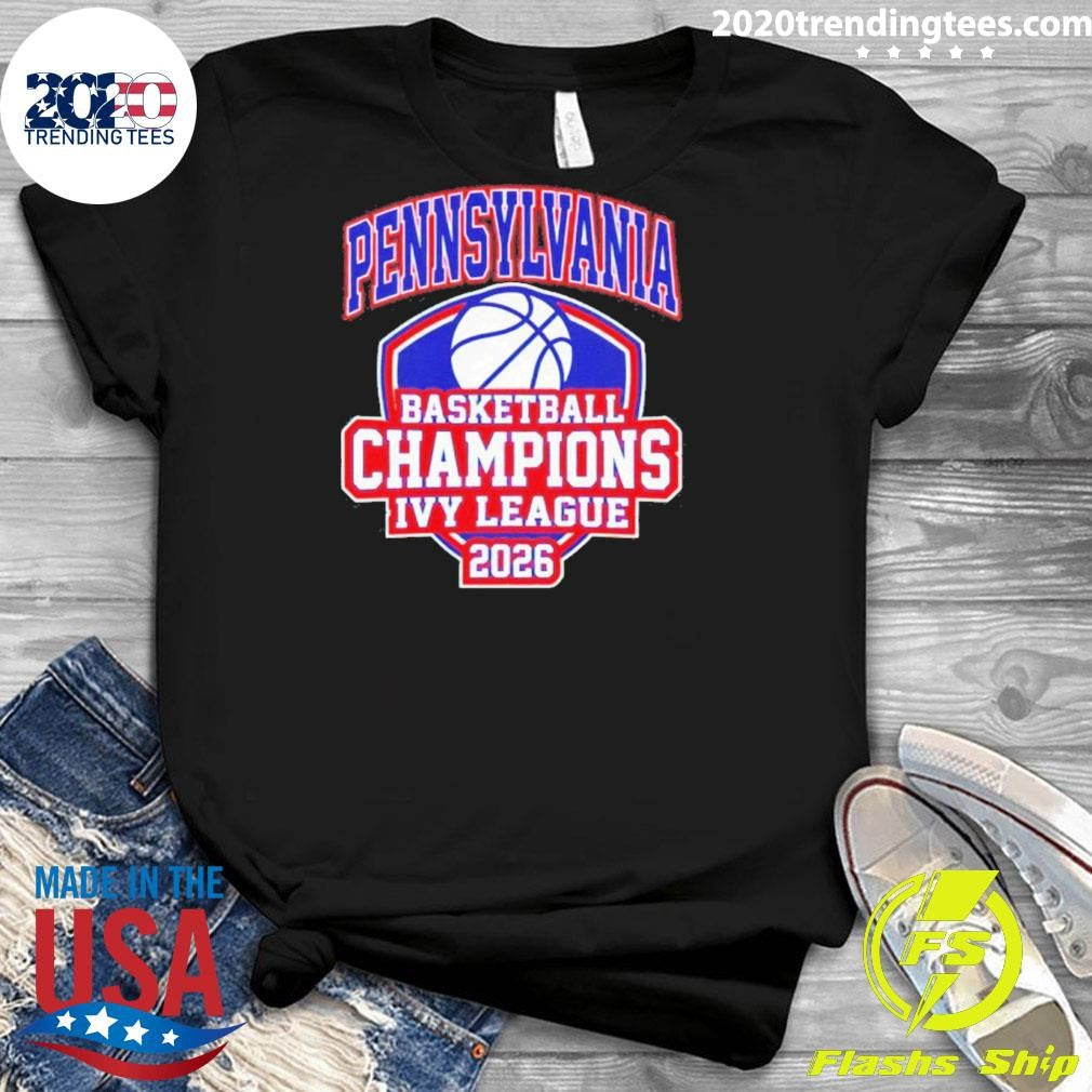 Penn Quakers Victory Basketball Champions Ivy League 2026 Shirt