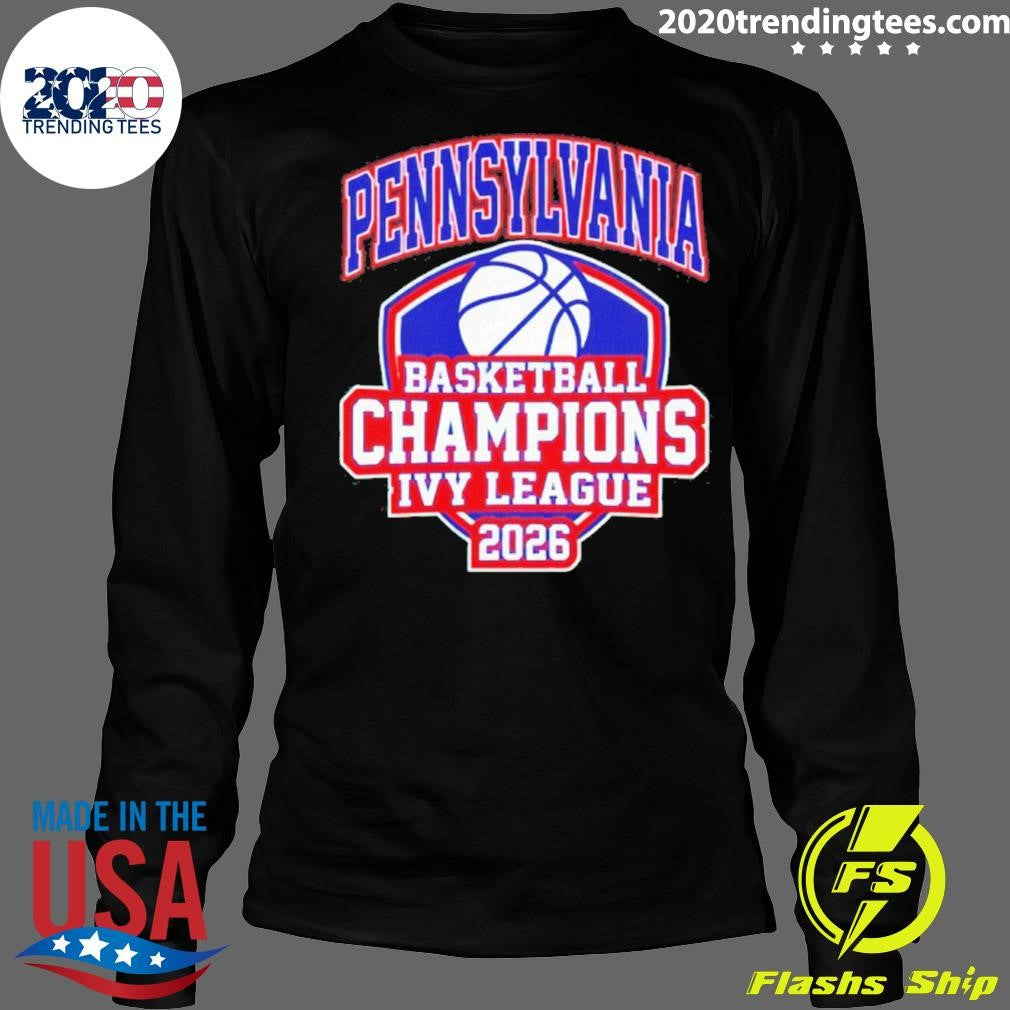 Penn Quakers Victory Basketball Champions Ivy League 2026 Shirt