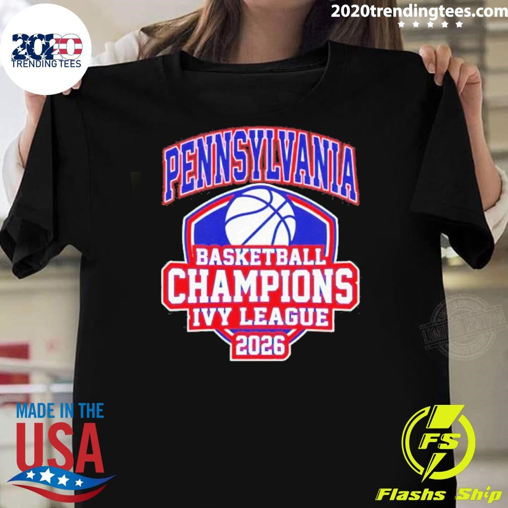 Penn Quakers Victory Basketball Champions Ivy League 2026 Shirt