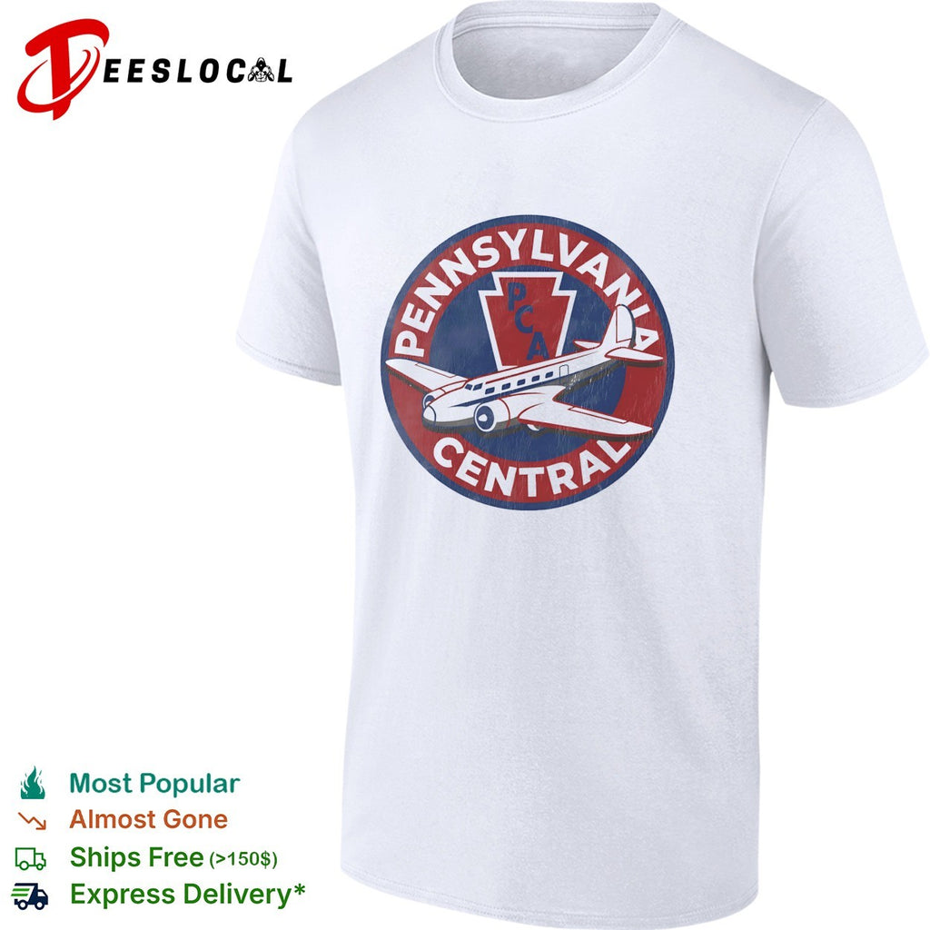 Pennsylvania Central PCA Airlines Emblem Aviation Logo Retro Travel Theme shirt
