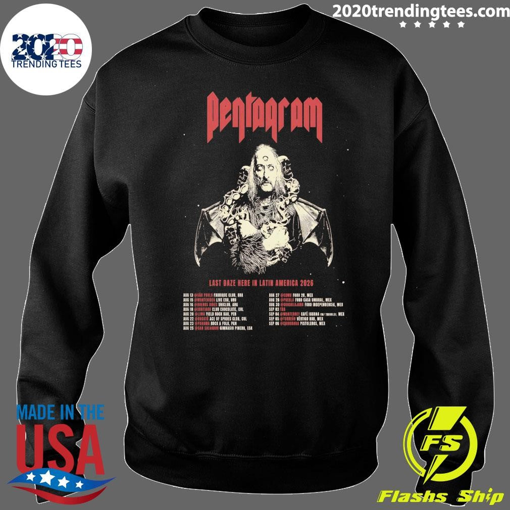 Pentagram Last Daze Here In Latin America Tour 2026 Shirt