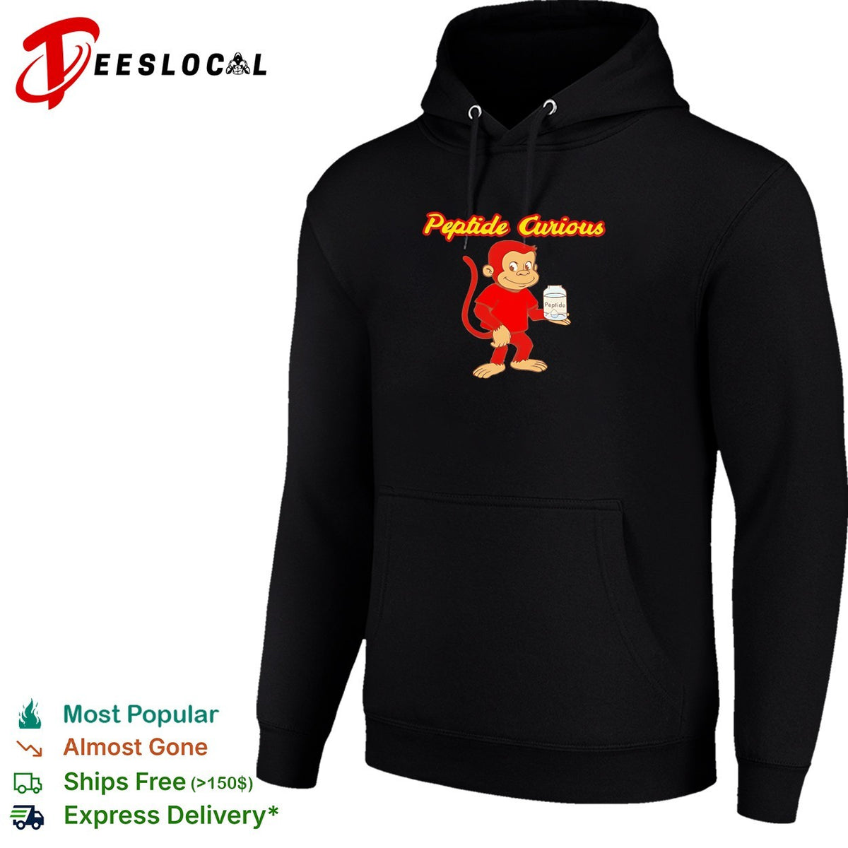 Peptide Curious red monkey funny shirt