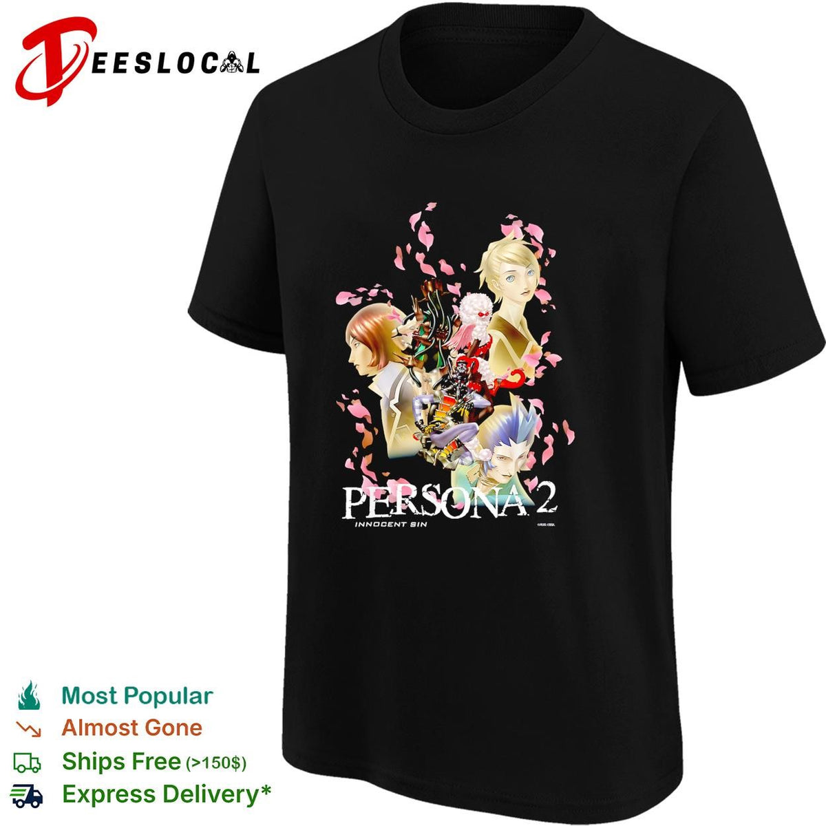 Persona 2 Innocent Sin anime character collage poster shirt