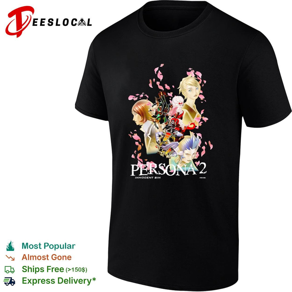 Persona 2 Innocent Sin anime character collage poster shirt