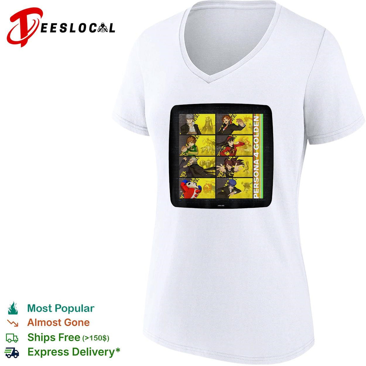 Persona 4 Golden character grid collage poster shirt