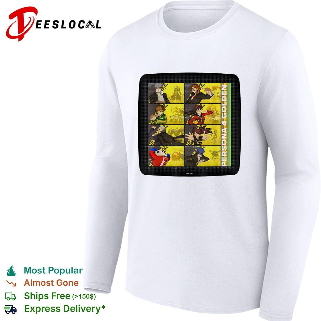 Persona 4 Golden character grid collage poster shirt