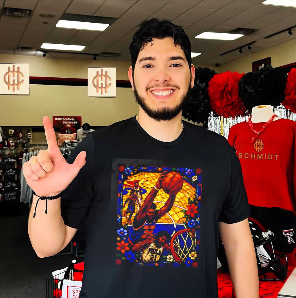 Philadelphia 76ers Joel Embiid vibrant graphic shirt