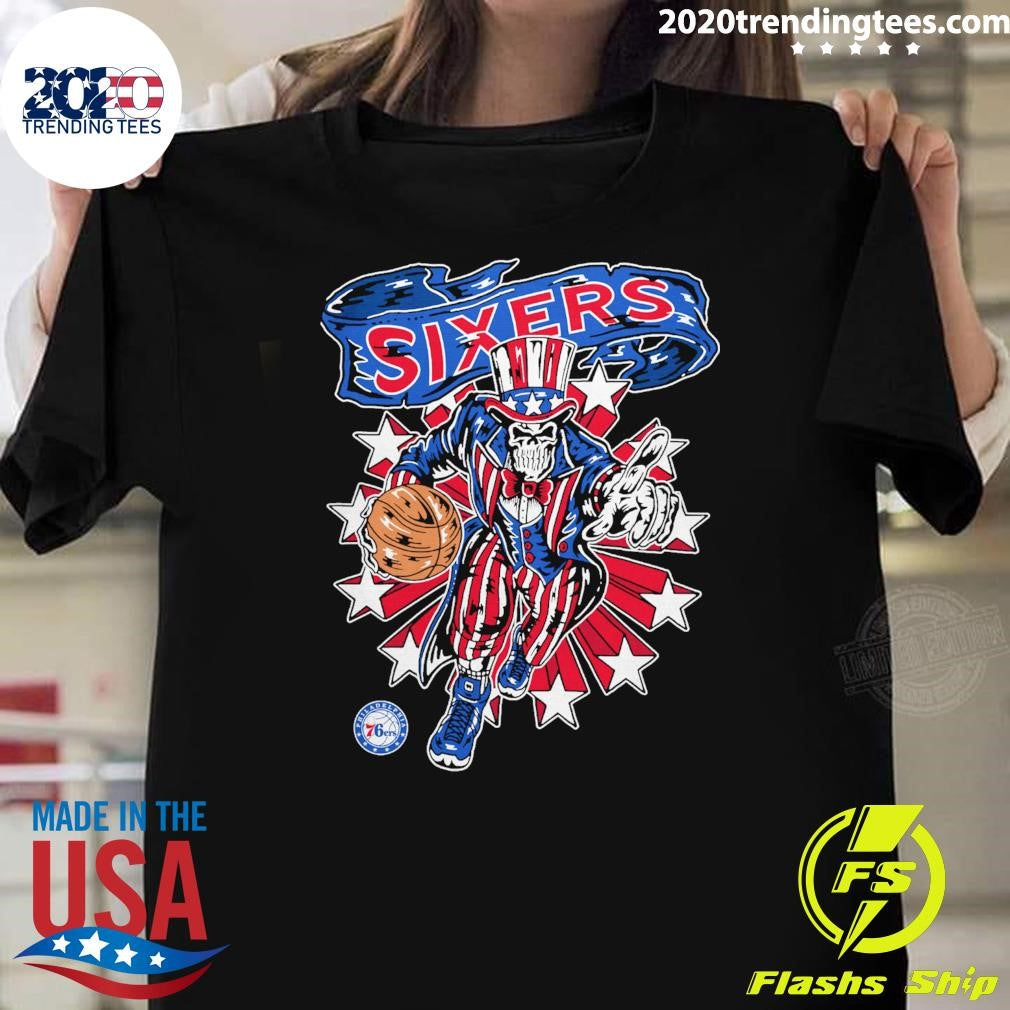 Philadelphia 76ers Warren Lotas Stars and Stripes Sixers Shirt