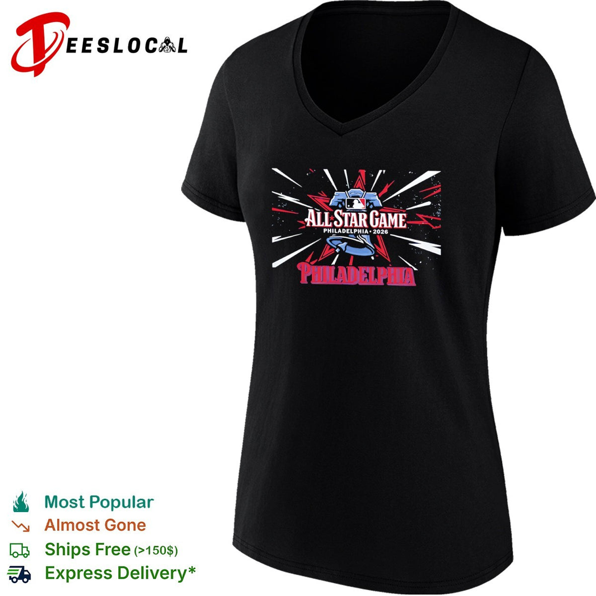 Philadelphia Phillies 2026 All Star Game MLB Liberty Bell Baseball Shirt