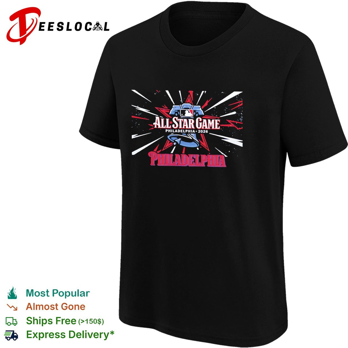 Philadelphia Phillies 2026 All Star Game MLB Liberty Bell Baseball Shirt