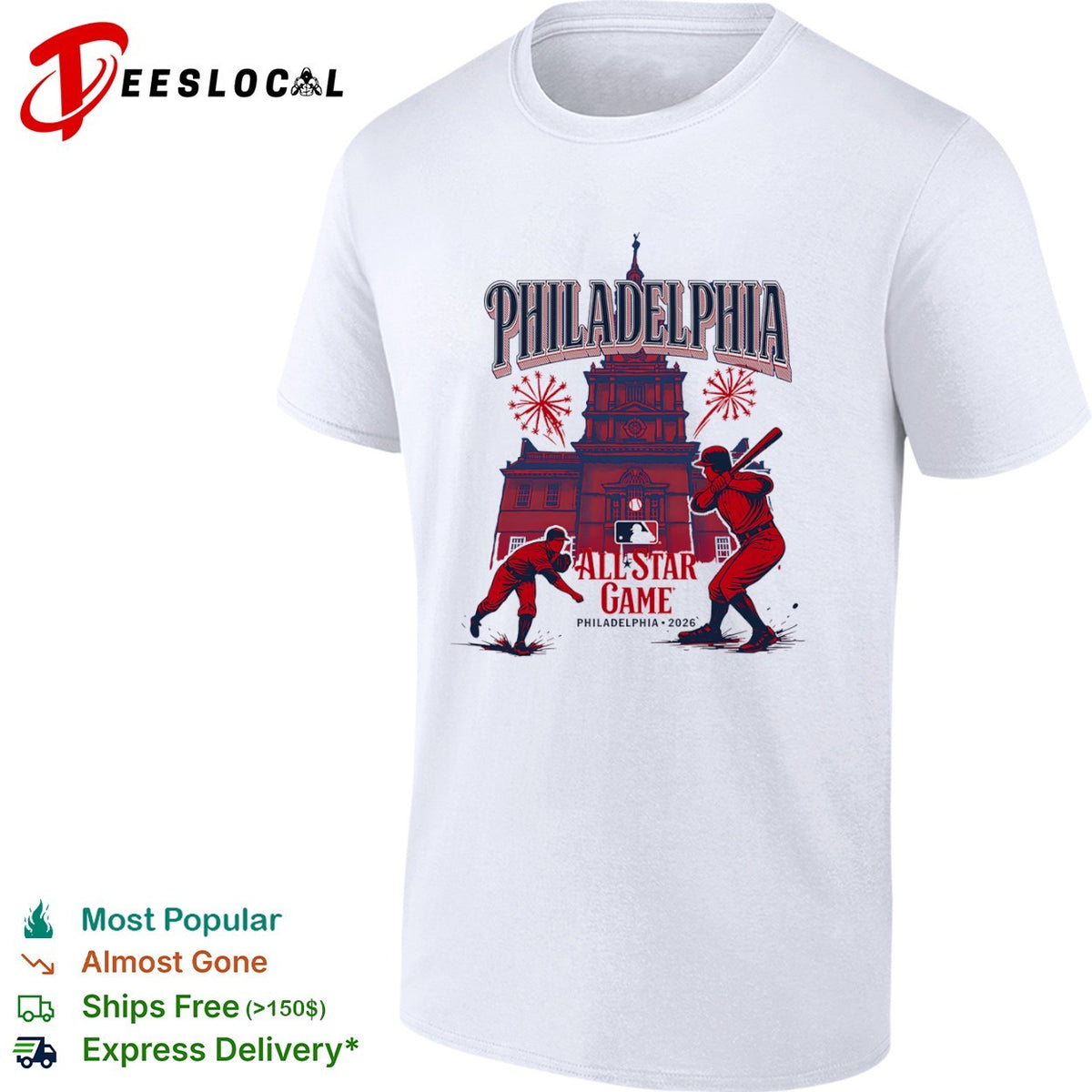 Philadelphia Phillies 2026 MLB All Star Game Independence Hall Baseball Celebration shirt
