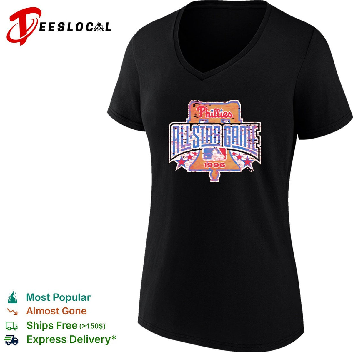 Philadelphia Phillies All Star Game 1996 Major League Baseball event shirt