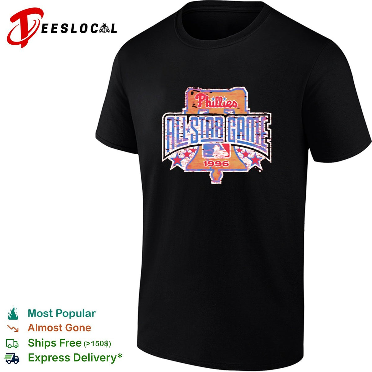 Philadelphia Phillies All Star Game 1996 Major League Baseball event shirt