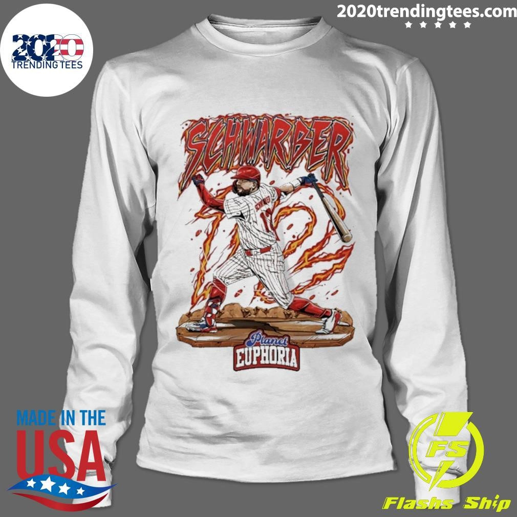 Philadelphia Phillies Kyle Schwarber Swing Flame Graphic Shirt