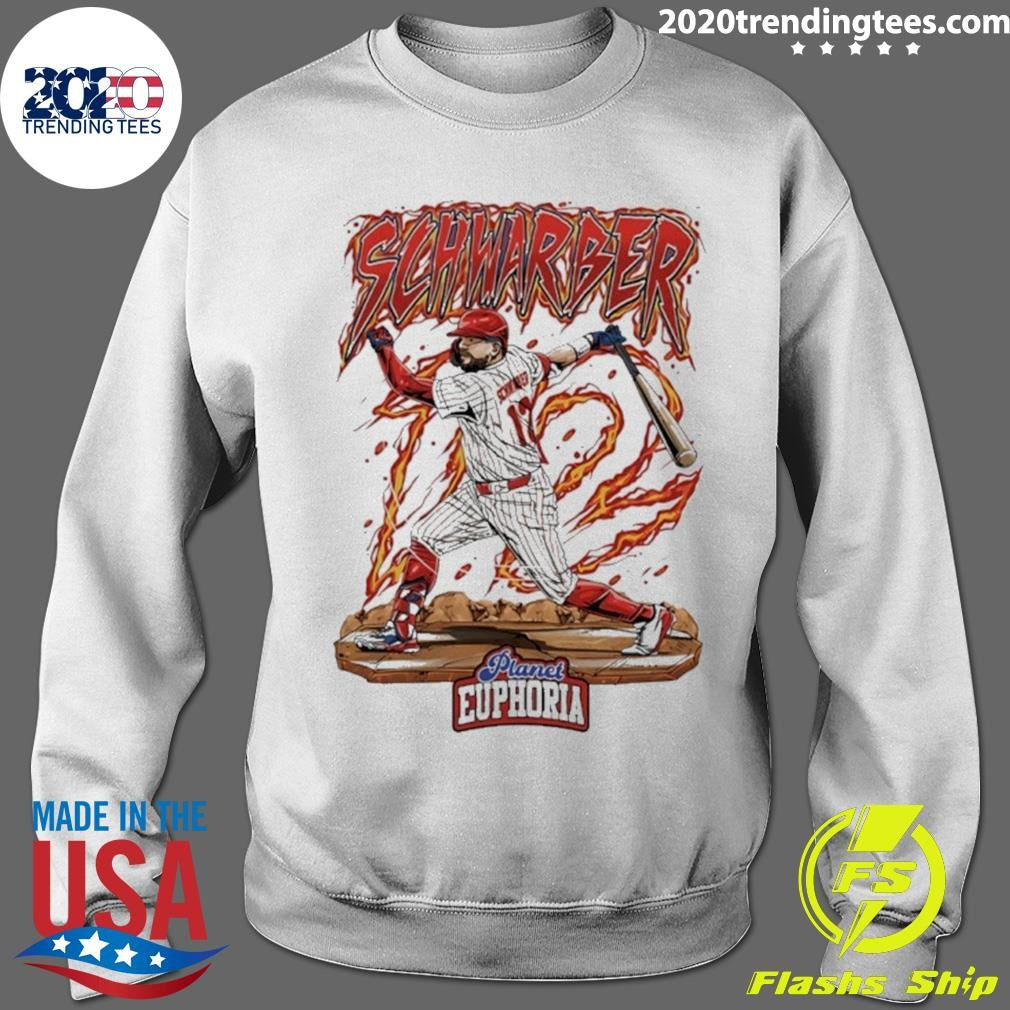 Philadelphia Phillies Kyle Schwarber Swing Flame Graphic Shirt