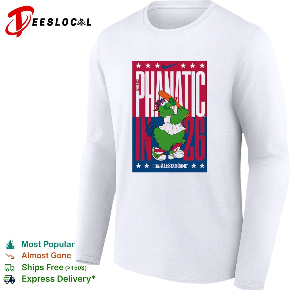 Phillie Phanatic in 26 All Star Game Philadelphia Phillies MLB shirt