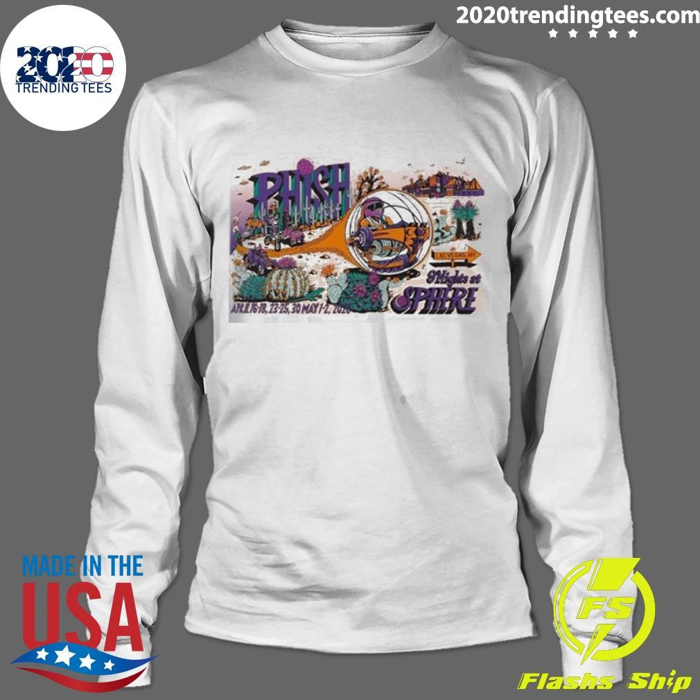 Phish Las Vegas 2026 Second Weekend Gig Poster Wild Grape Colorway 9 Night At Sphere From April 16 To May 2 2026 Shirt