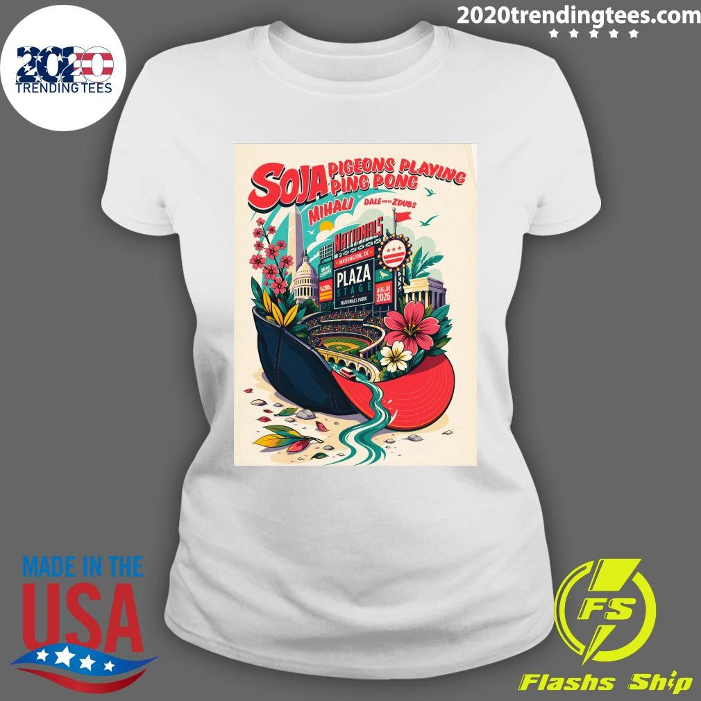 Pigeons Playing Ping Pong Washington DC At Plaza Stage At Nationals Park On August 1 2026 Shirt