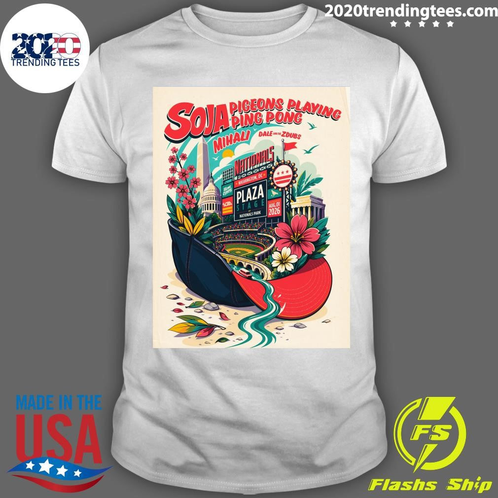 Pigeons Playing Ping Pong Washington DC At Plaza Stage At Nationals Park On August 1 2026 Shirt