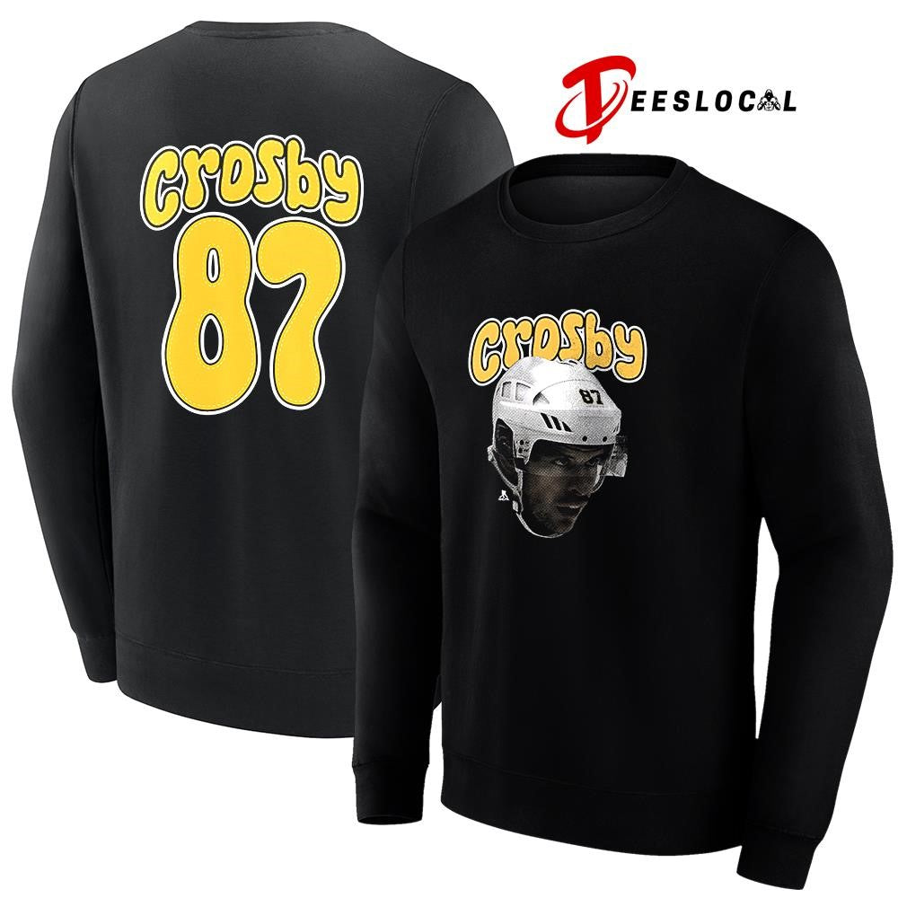 Pittsburgh Penguins Sidney Crosby portrait name and number shirt