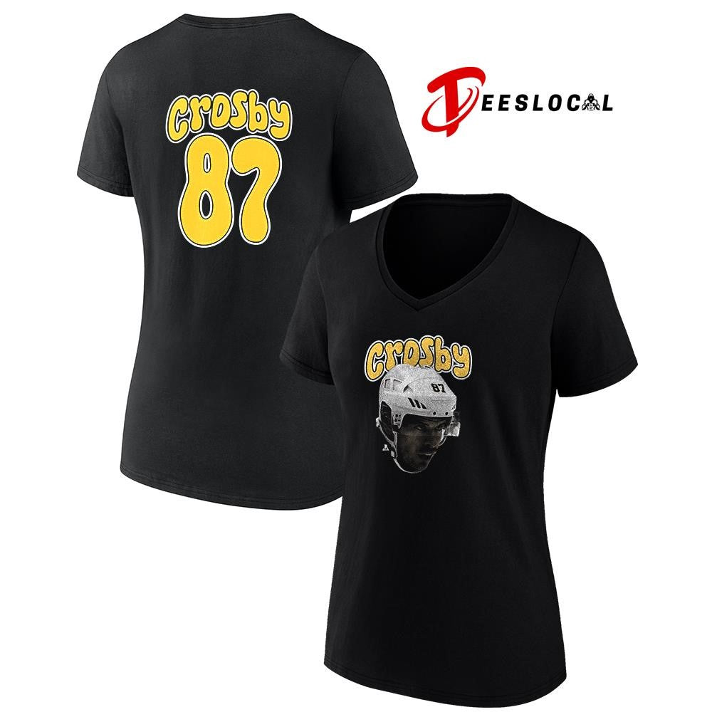 Pittsburgh Penguins Sidney Crosby portrait name and number shirt
