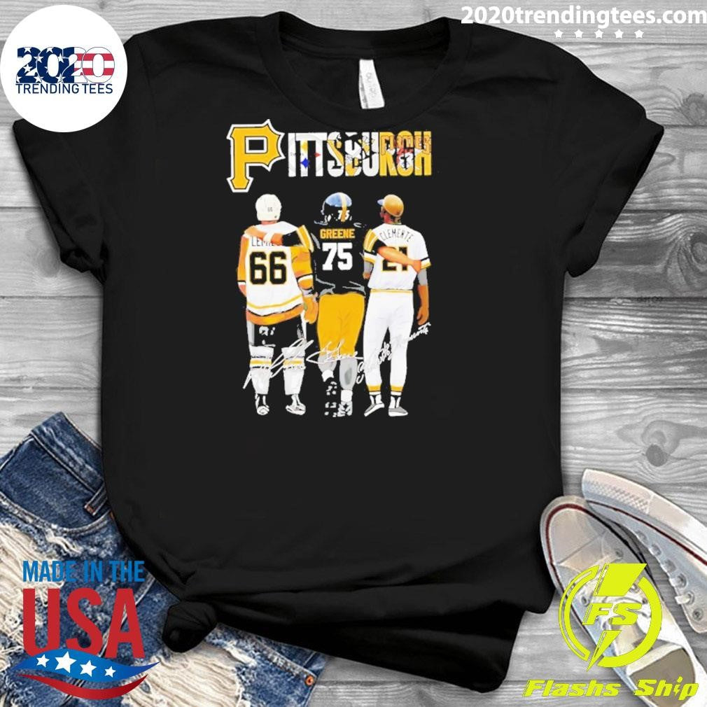 Pittsburgh Pirates Legends Greene Clemente Signatures Shirt