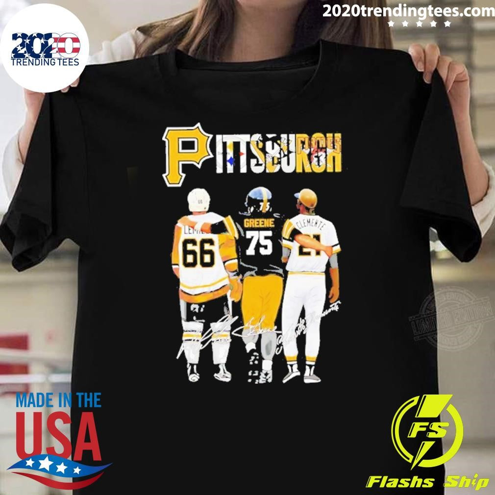 Pittsburgh Pirates Legends Greene Clemente Signatures Shirt