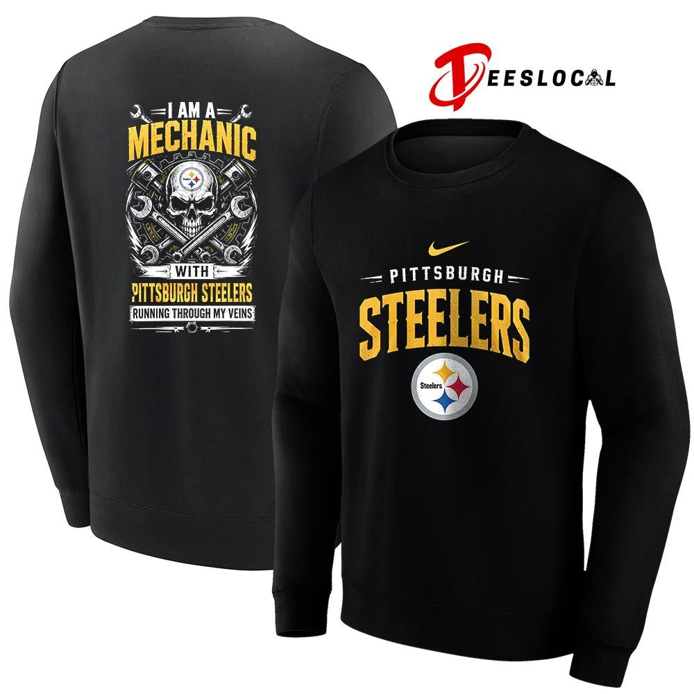 PittsburghSteelersIamamechanicrunningthroughmyveinsskeletonshirt
