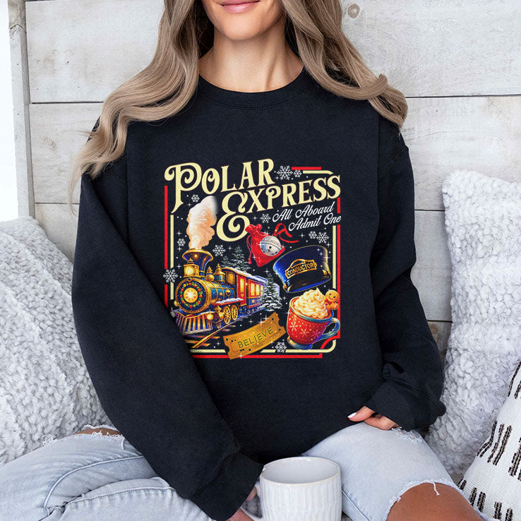 Polar Express All Aboard Admit One Christmas T Shirt